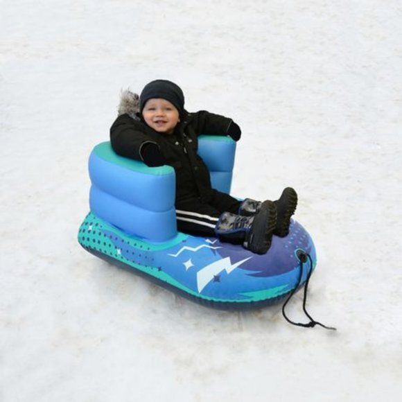 Inflatable Infant Child Baby Sleigh Winter Snow Sled Toboggan - Picture 1 of 8